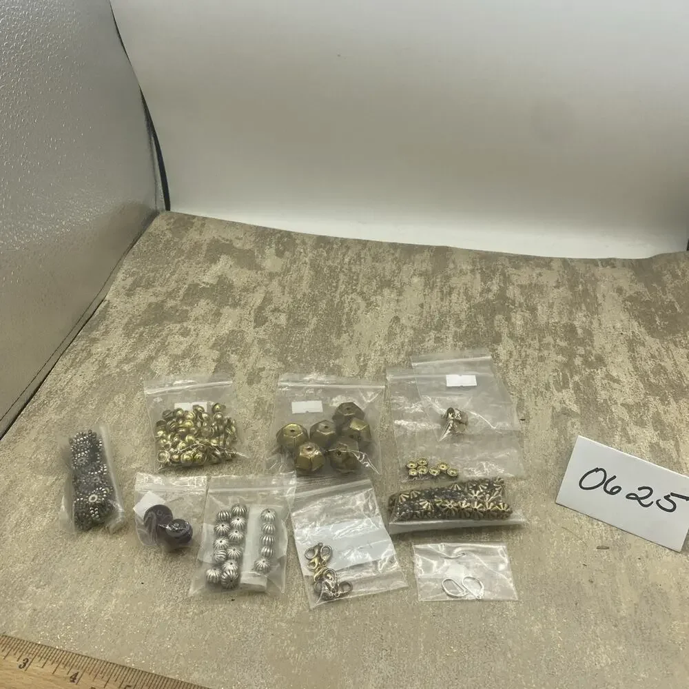 ASSORTED MIXED LOT JEWELRY CRAFT MAKING FINDINGS CLASPS BACKINGS HOOKS BEADS NEW